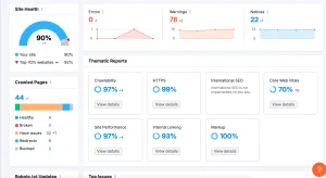 Website SEO audit semrush