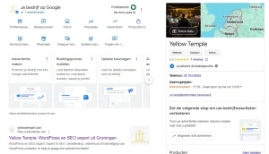 Google My Business instellen - Profiel Yellow Temple
