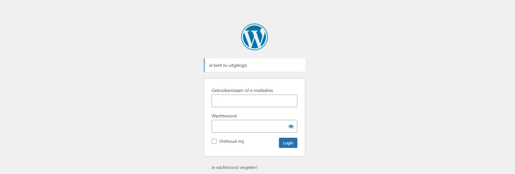 WordPress login URL